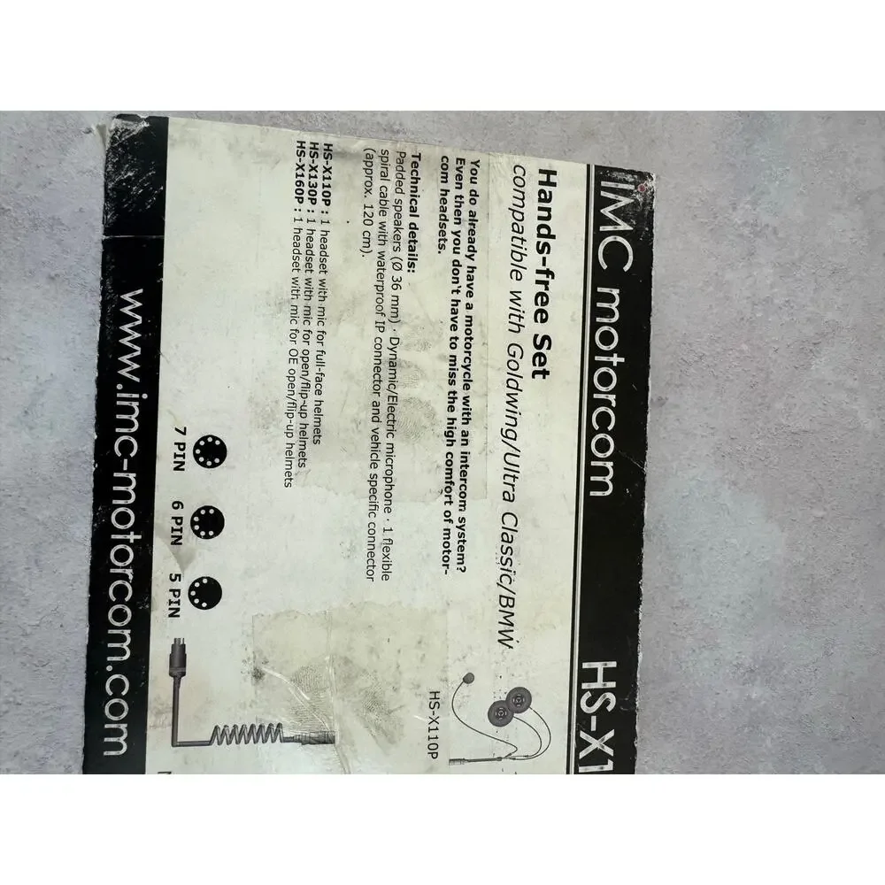 HS H130P - Harley Davidson 7 Pin Headset with Boom Microphone for Full Face, Mod